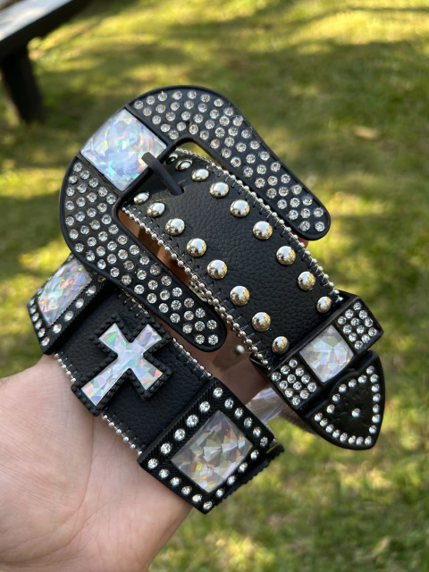 Cinto Paul Western Preto Pedra Boreal 405