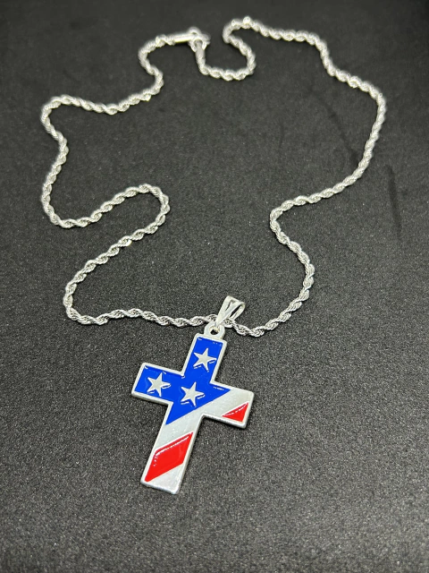 Corrente Bretes Crucifixo EUA B010