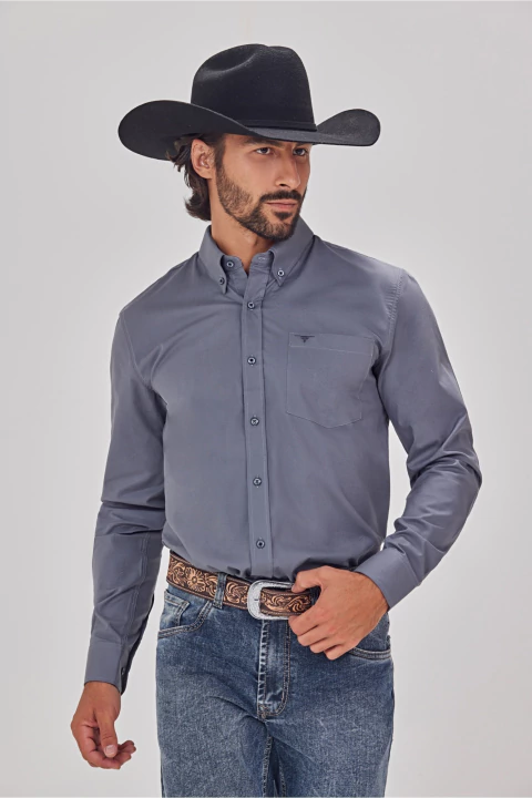 Camisa All Hunter Classic Fit Chumbo 3150