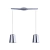 LAMPARA COLGANTE OSLO 2 LUCES 11CM LED E27