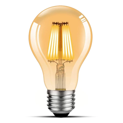 LAMPARA LUZ LED BULBO FOCO VINTAGE E27 4W FILAMENTO AMBAR - comprar online