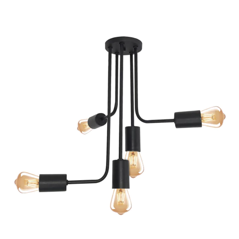 ARAÑA PLAFON KOBRA 5 LUCES BRAZOS LED E27 - comprar online