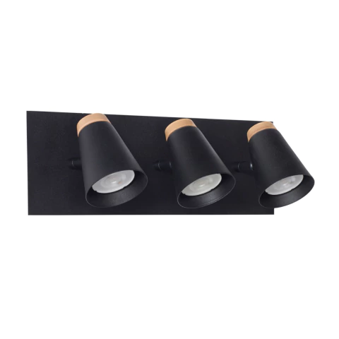 APLIQUE 3 LUCES ELEANOR 8001/A3 DETALLE MADERA APTO LED GU10 MARKAS - comprar online