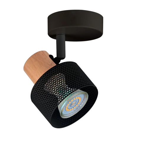 APLIQUE LIIV U1111 1 LUZ DETALLE MADERA VINTAGE LED GU10 MARKAS - comprar online