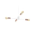 LAMPARA COLGANTE COSMO 4 LUCES DECO MODERNO LED E27 - tienda online