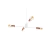 LAMPARA COLGANTE COSMO 4 LUCES DECO MODERNO LED E27