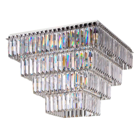 PLAFON LLUVIA CAIRELES 24 LUCES ELEGANTE ESCALONADO APTO LED G9 FLUX G717 24C - comprar online