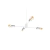 LAMPARA COLGANTE COSMO 4 LUCES DECO MODERNO LED E27