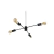 LAMPARA COLGANTE COSMO 4 LUCES DECO MODERNO LED E27 - GIOLUCE