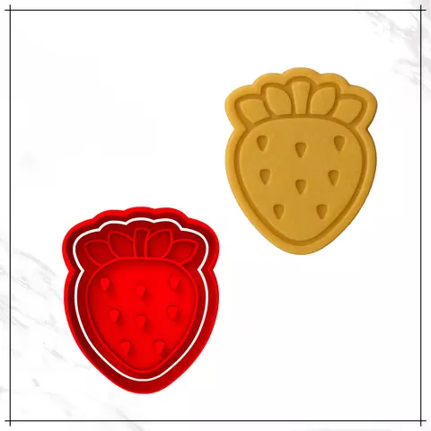 Cortador e Carimbo - Morango - comprar online