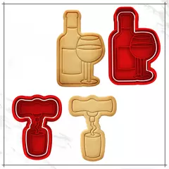 Cortador e Carimbo - Kit Vinho - comprar online