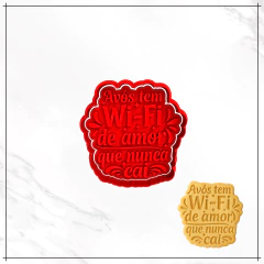 Cortador e Carimbo - Avós tem wifi de amor - comprar online