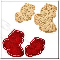 Cortador e Carimbo - Princesa Ariel