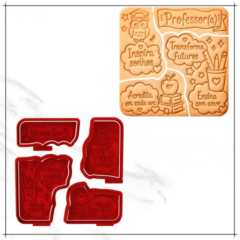 Cortador e Carimbo - Caixa Dia dos professores Kit 3 - Professor