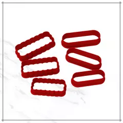 Cortador e Carimbo - Kit de 6 Molduras para Régua (8,7 e 6 cm)