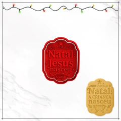 Cortador e Carimbo - Aqui começa o Natal, Jesus Nasceu - comprar online