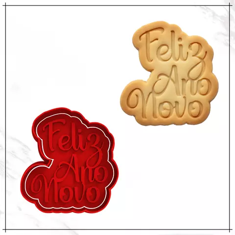 Cortador e Carimbo - Feliz Ano Novo - comprar online