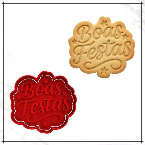 Cortador e Carimbo - Boa festas - comprar online