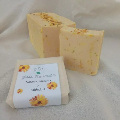 Jabón Piel sensible - Naranja, cúrcuma y caléndula