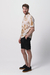 Camisa Suelta Lino Estampado Caras - comprar online