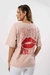 Remera De Jersey Oversize Ruby Lips Beso en internet