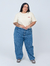 Camiseta Plus Size Believe in Yourself Bege - Yousize