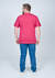 Camiseta plus size bordô vista de costas, feita 100% em algodão.