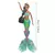 Boneca sereia para crianças, boneca princesa, peixe beleza, com luze
