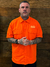 CAMISA WORK SHIRT RUA WEAR PATCH BORDADA - LARANJA - Rua Wear