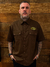 CAMISA WORK SHIRT RUA WEAR PATCH BORDADA - MARROM - loja online