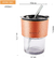 Vaso De Vidrio Con Sorbete - Tapa Y Faja De Cuero - Wopp! Tienda De Regalos