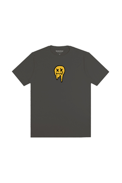 CAMISETA KOROVA MELTED SMILE CINZA ESTONADO - comprar online