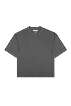 CAMISETA HEAVY BOXY KOROVA CINZA ESTONADA