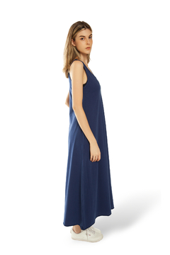VESTIDO STELLA KOROVA AZUL ESTONADO - loja online