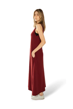 VESTIDO REGATA LONGO KOROVA VINHO na internet