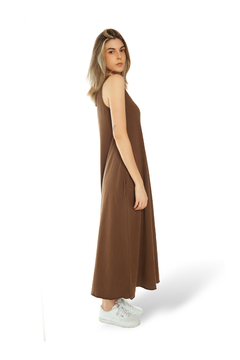 VESTIDO REGATA LONGO KOROVA MARROM na internet