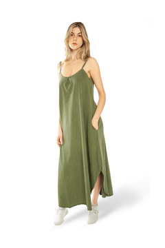 VESTIDO STELLA KOROVA VERDE ESTONADO - loja online