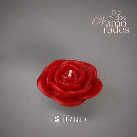 Vela Decorativa Rosa Aberta 7,5x3cm