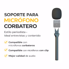 Soporte de Mano Micrófono Inalámbrico Celular Periodista Entrevistas - comprar online