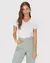 Blusa Básica Feminina Decote V Em Algodão 1000047373 MALWEE - comprar online