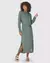 Vestido Chemise Feminino Manga Longa Em Viscose Sarjada 1000119155 MALWEE - comprar online