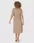 Vestido Midi Feminino Abotoamento Frontal Em Viscolinho 1000118465 MALWEE - AREA ECLETICA
