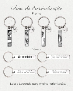 Chaveiro Retangular Com Pingente - comprar online