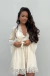 Kit Camisola Mel Marfim c/ fios dourados- Camisola + robe + calcinha - comprar online