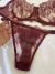 Conjunto Marsala c/nude em tule bordado sem bojo com aro de sustentação - comprar online
