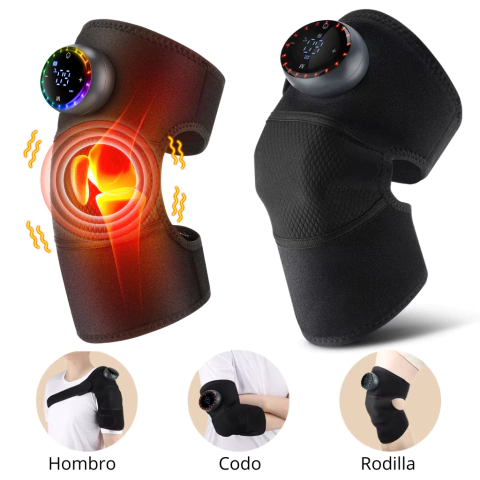 Masajeador Eléctrico Corporal KneePro 3 En 1 Con Calor Para Rodillas, Hombros Y Codos – Alivio Muscular Portátil