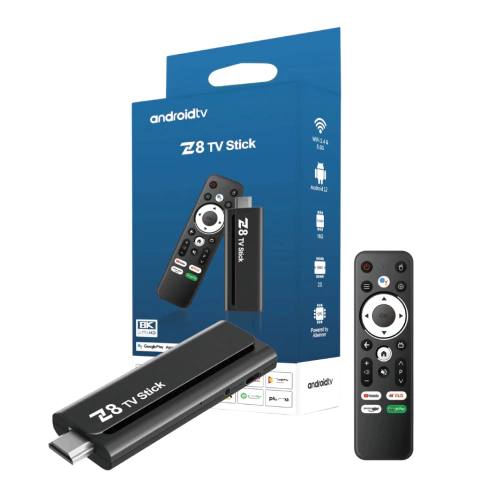TV Stick Z8 8K Android 12 | Convierte tu TV en Smart TV con WiFi Dual y Control Remoto | Compatible con Magis TV, Netflix y más
