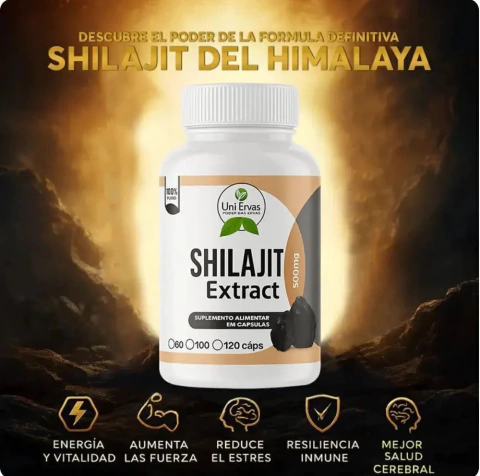 Shilajit Puro 120 Cápsulas – Energía, Vitalidad y Rendimiento Natural - comprar online