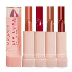 Batom Lip Luxe Satin Ruby Rose – Tons Escuros Matte | Alta Pigmentação e Acabamento Aveludado