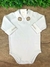 Body Branco Leãozinho com Punho Bordado - comprar online